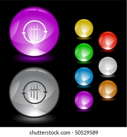 Wind turbine. Vector interface element.