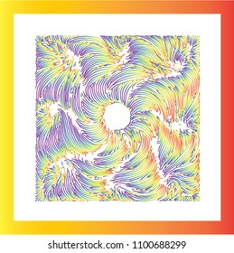 wind turbine wave sway rainbow curve abstract