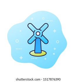 wind turbine, windfarm vector icon