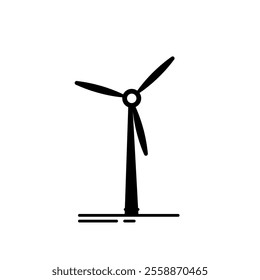 wind turbine, windmill - vector icon