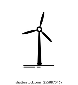 wind turbine, windmill - vector icon