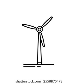 wind turbine, windmill - vector icon