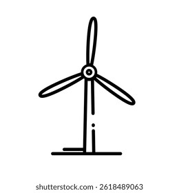 wind turbine, windmill - vector icon