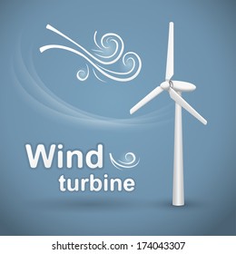 Wind turbine. Wind-powered electrical generator.