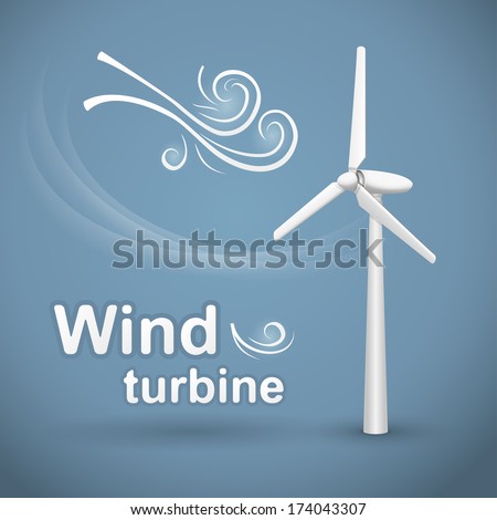 Wind turbine. Wind-powered electrical generator.