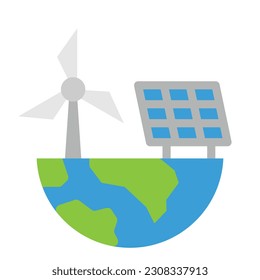 Wind Turbine  World Environment Day icon set. Nature Renewable Energy
