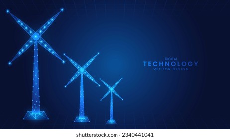 Wind turbines, Alternative Energy. Eco Friendly Concept
