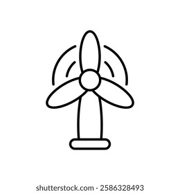 Wind Turbines and Circular Economy vector stock icon