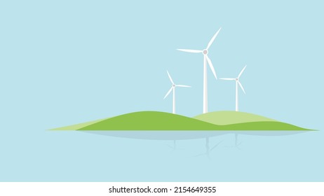 Wind turbines, wind energy at sea, wind power