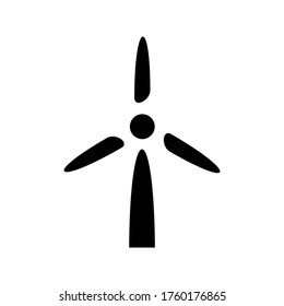 Wind turbines icon or logo isolated sign symbol vector illustration - high quality black style vector icons
