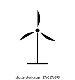 Wind turbines icon or logo isolated sign symbol vector illustration - high quality black style vector icons
