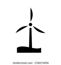 Wind turbines icon or logo isolated sign symbol vector illustration - high quality black style vector icons
