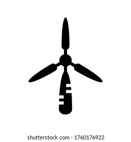 Wind turbines icon or logo isolated sign symbol vector illustration - high quality black style vector icons

