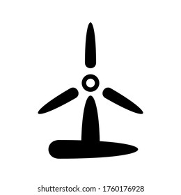 Wind turbines icon or logo isolated sign symbol vector illustration - high quality black style vector icons
