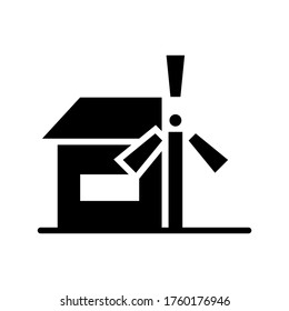 Windturbinen-Symbol oder Logo einzeln auf Zeichen, Vektorgrafik - hochwertige Vektorsymbole in schwarzem Stil
