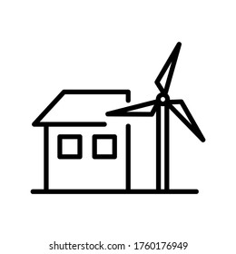 Wind turbines icon or logo isolated sign symbol vector illustration - high quality black style vector icons

