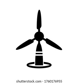 Wind turbines icon or logo isolated sign symbol vector illustration - high quality black style vector icons
