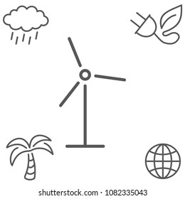 wind turbines icon vector. ecology icon set
