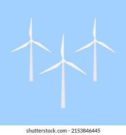 Wind turbines icon. Vector illustration.