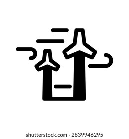 Wind Turbines Icon Vector Symbol Design Illustration