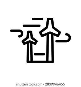 Wind Turbines Icon Vector Symbol Design Illustration
