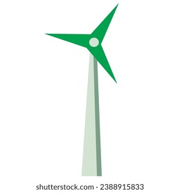 wind turbines, wind power plants Vector illustration.