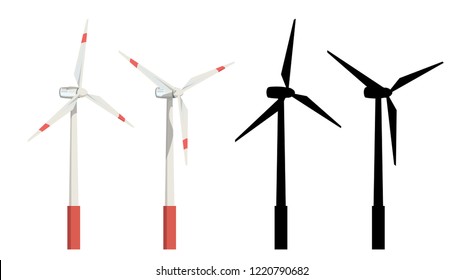 wind turbines set