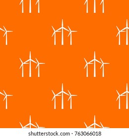Wind turbines in simple style isolated on white background vector illustration