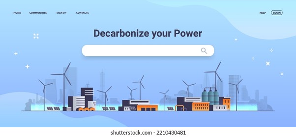 Wind turbines and solar panels energy renewable station waste free world decarbonize your power