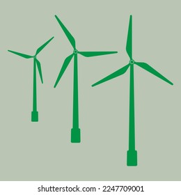 Wind turbines symbol icon. vector illustration