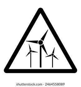 Wind Turbines Symbol Sign, Vector Illustration, Isolate On White Background Label .EPS10