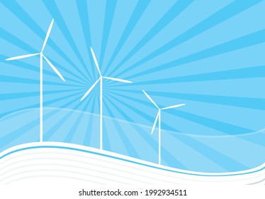 Wind turbines. Technologies. Clean energy.