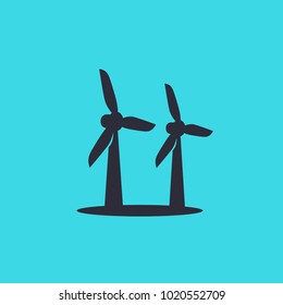 wind turbines vector icon