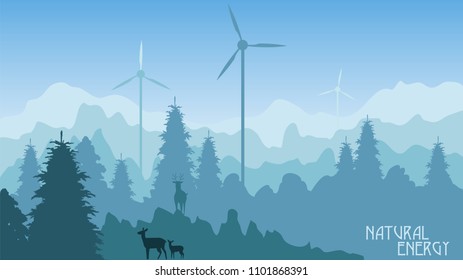 wind turbines in the wild