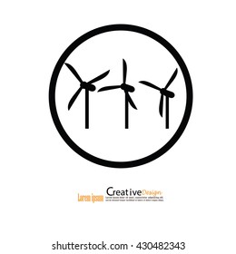 wind turbine.vector illustration.