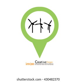 wind turbine.vector illustration.