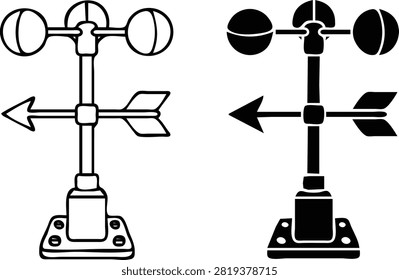 Wind Vane Icons Graphic Designer