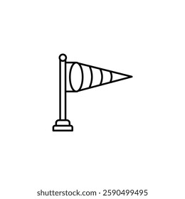 Wind Vane vector line icon icons design