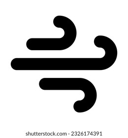 Wind Vector Glyph Icon For Personal And Commercial Use.

