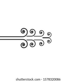 Wind vector icon design illustration template 