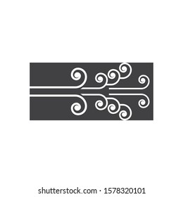 Wind vector icon design illustration template 