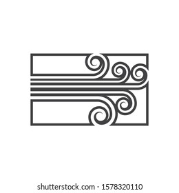 Wind vector icon design illustration template 