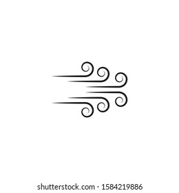 Wind vector icon design illustration template