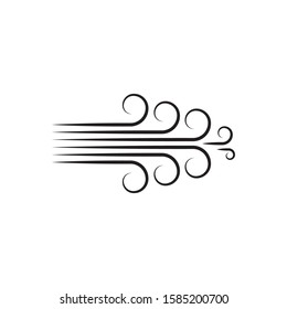 Wind vector icon design illustration template