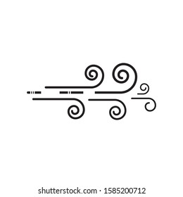 Wind vector icon design illustration template
