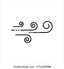 Plantilla de ilustración de diseño de icono de vector de viento