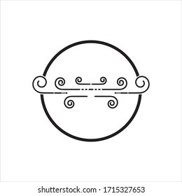 Wind vector icon design illustration template