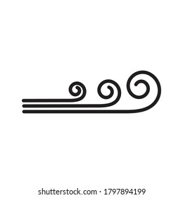 Plantilla de ilustración de icono de vector de viento