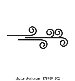 Wind vector icon design illustration template