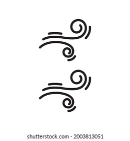 Plantilla de ilustración de icono de vector de viento 